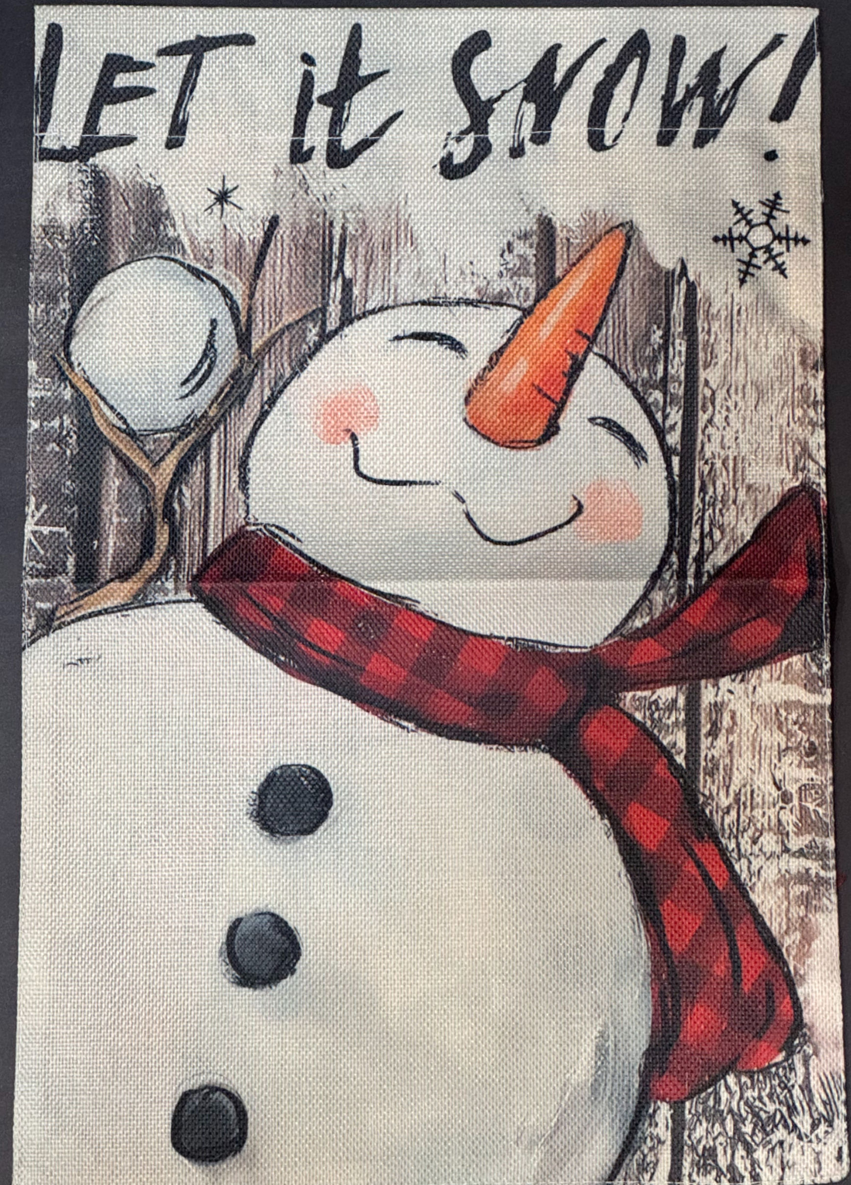 Snowman Christmas Garden Flag Vertical Double Side Whited