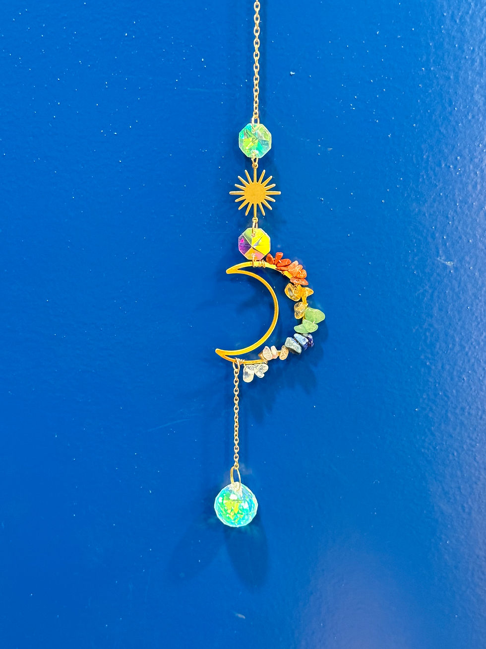 Thumbnail: Chinoiserie Moon Agate Plating Suncatcher