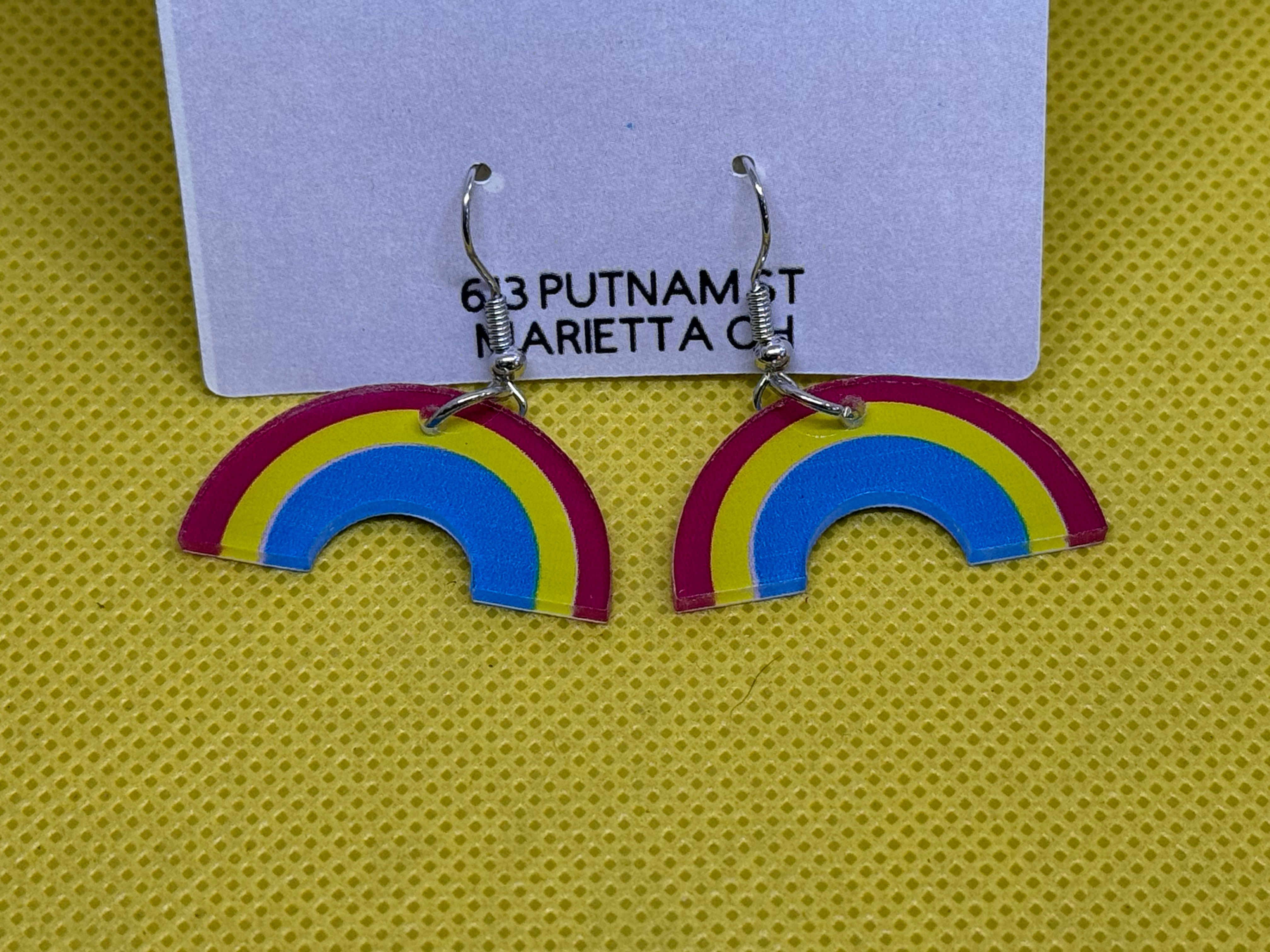 Semicircle Rainbow A Earrings Pride
