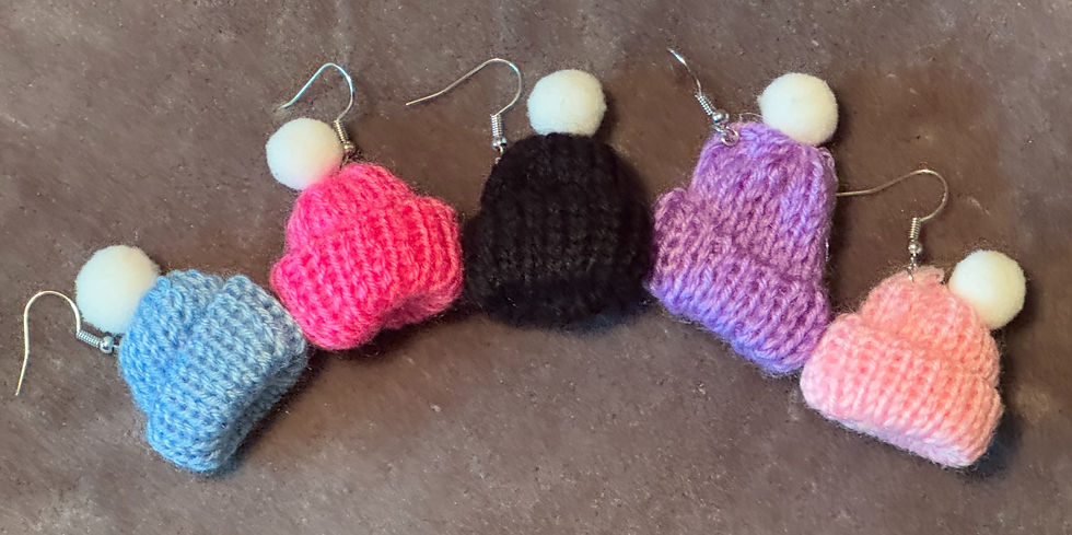 Knit Hat Zinc Alloy Earrings