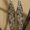 Thumbnail: Silvery Carved Pattern Dangle Earrings