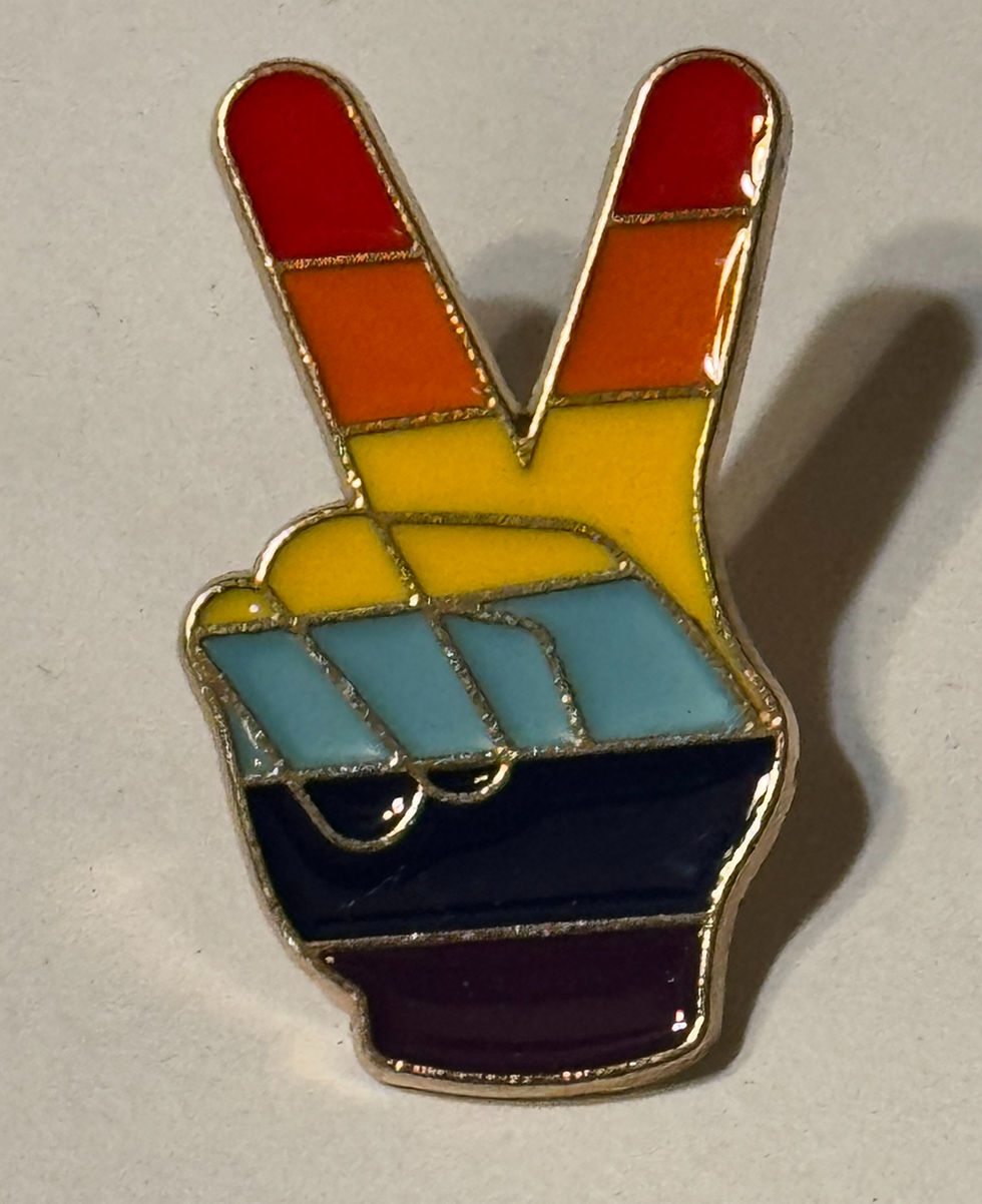 Rainbow Gesture Shaped Alloy Enamel Brooch