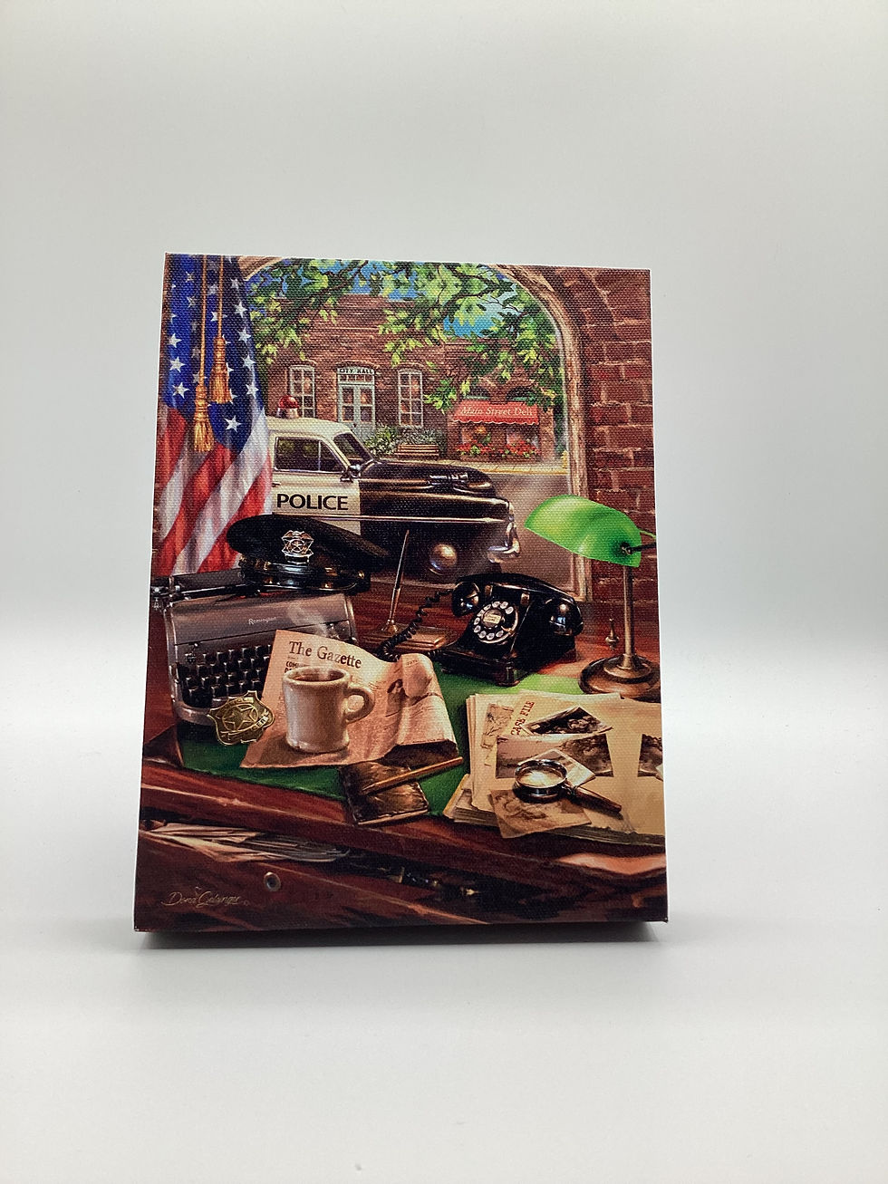 Mini Lighted Easel Back 8x6 Law Enforcement