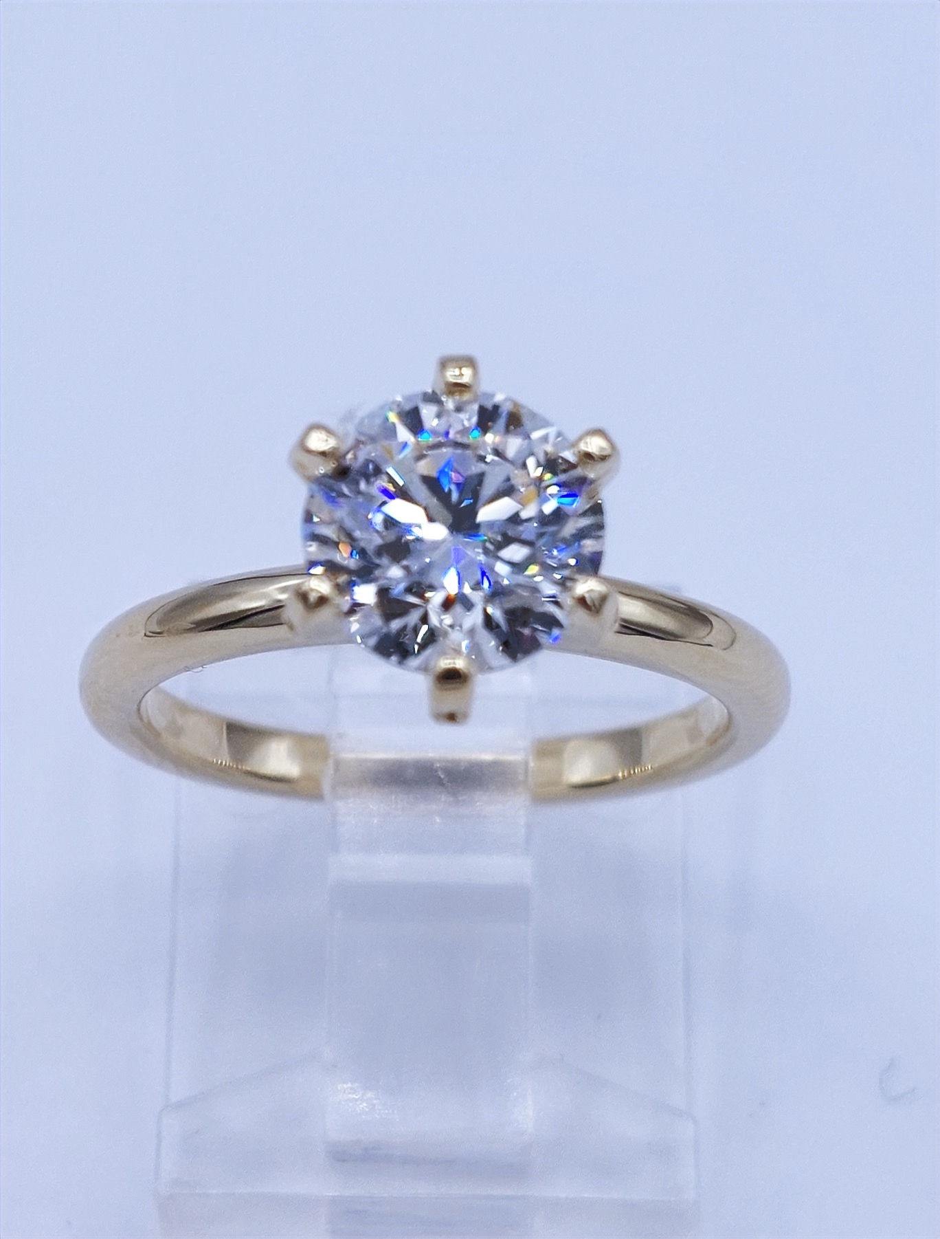 Six Prong Round Solitaire Engagement Ring