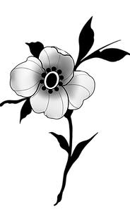 Floral tattoo illustration icon