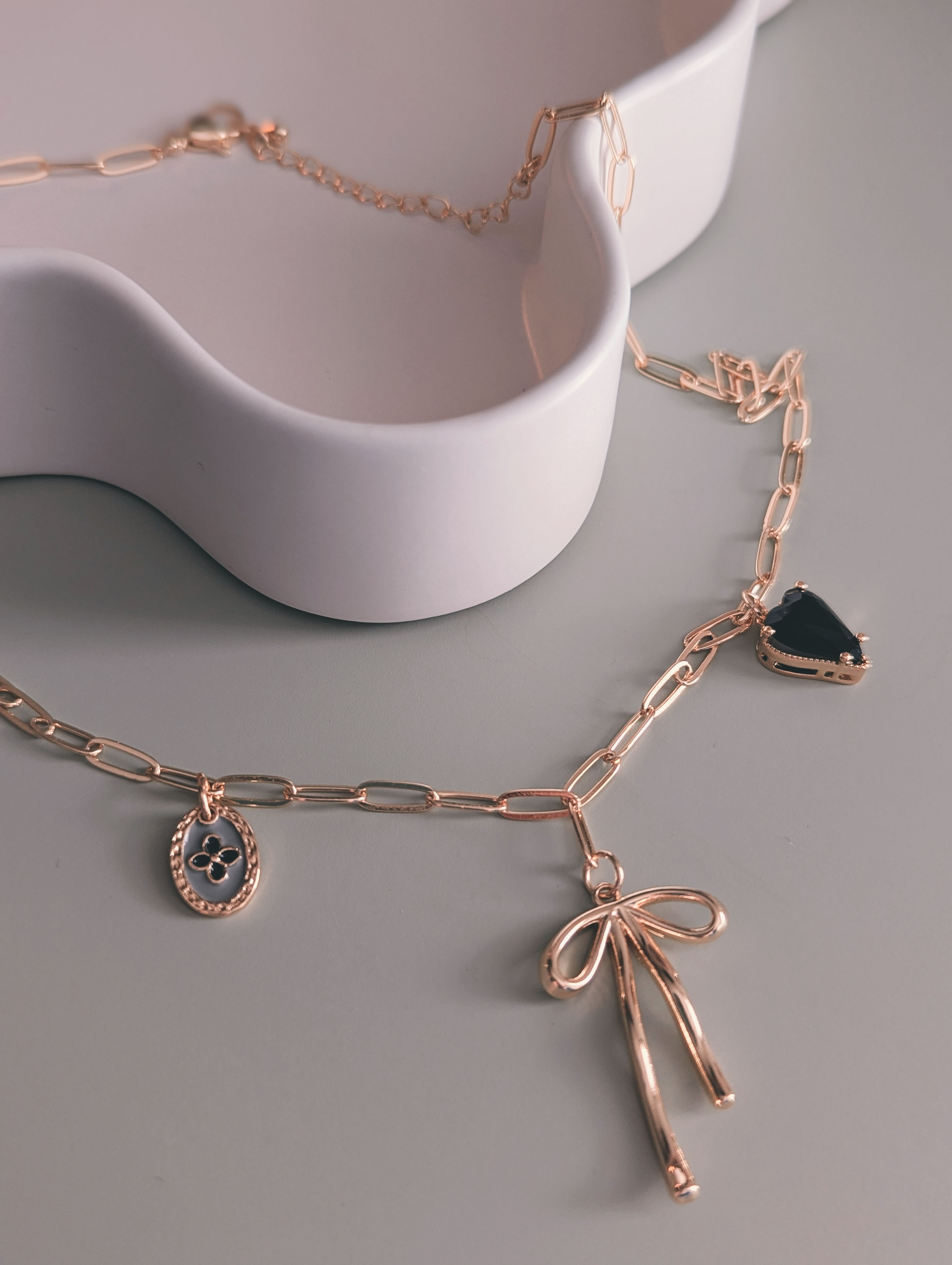 gold filled charm necklace