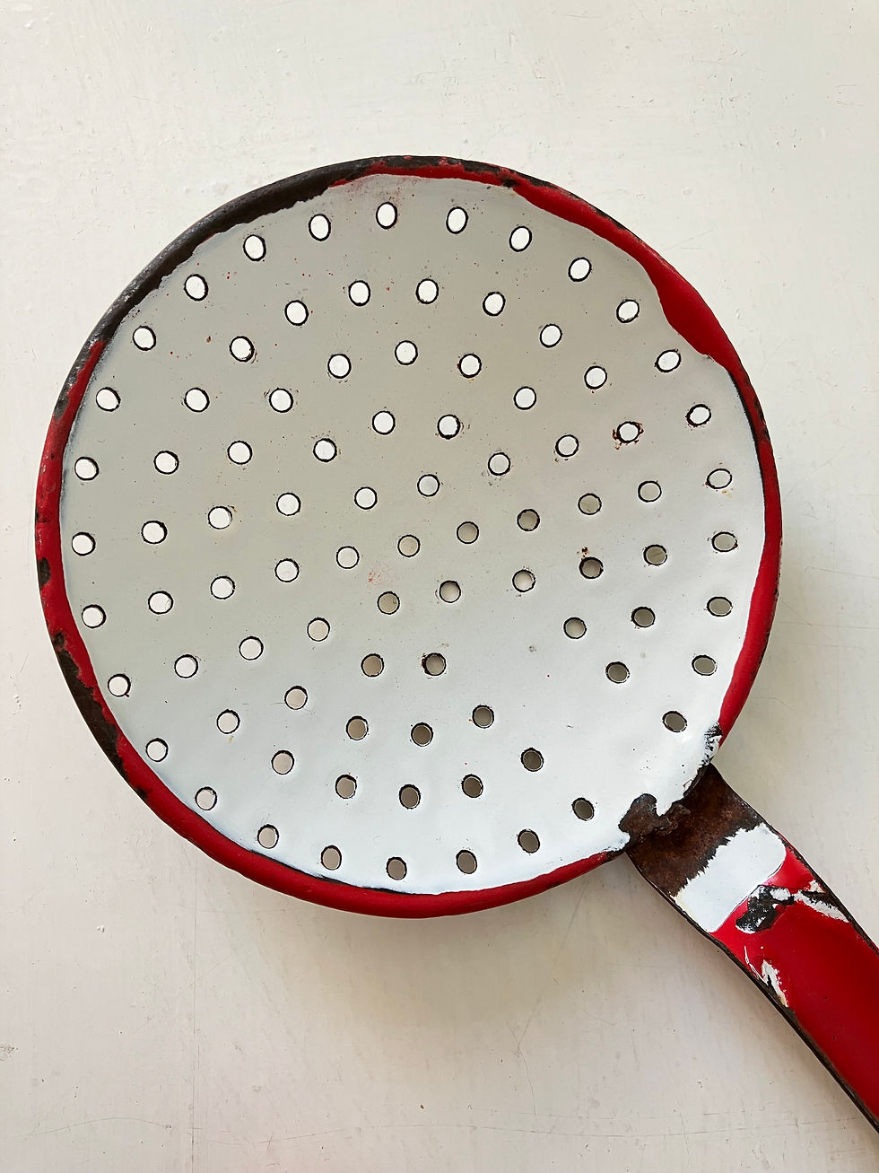 French Enamel Sieve/ Ladle
