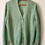 Thumbnail: Boxy Handknit Green Mohair Cardi