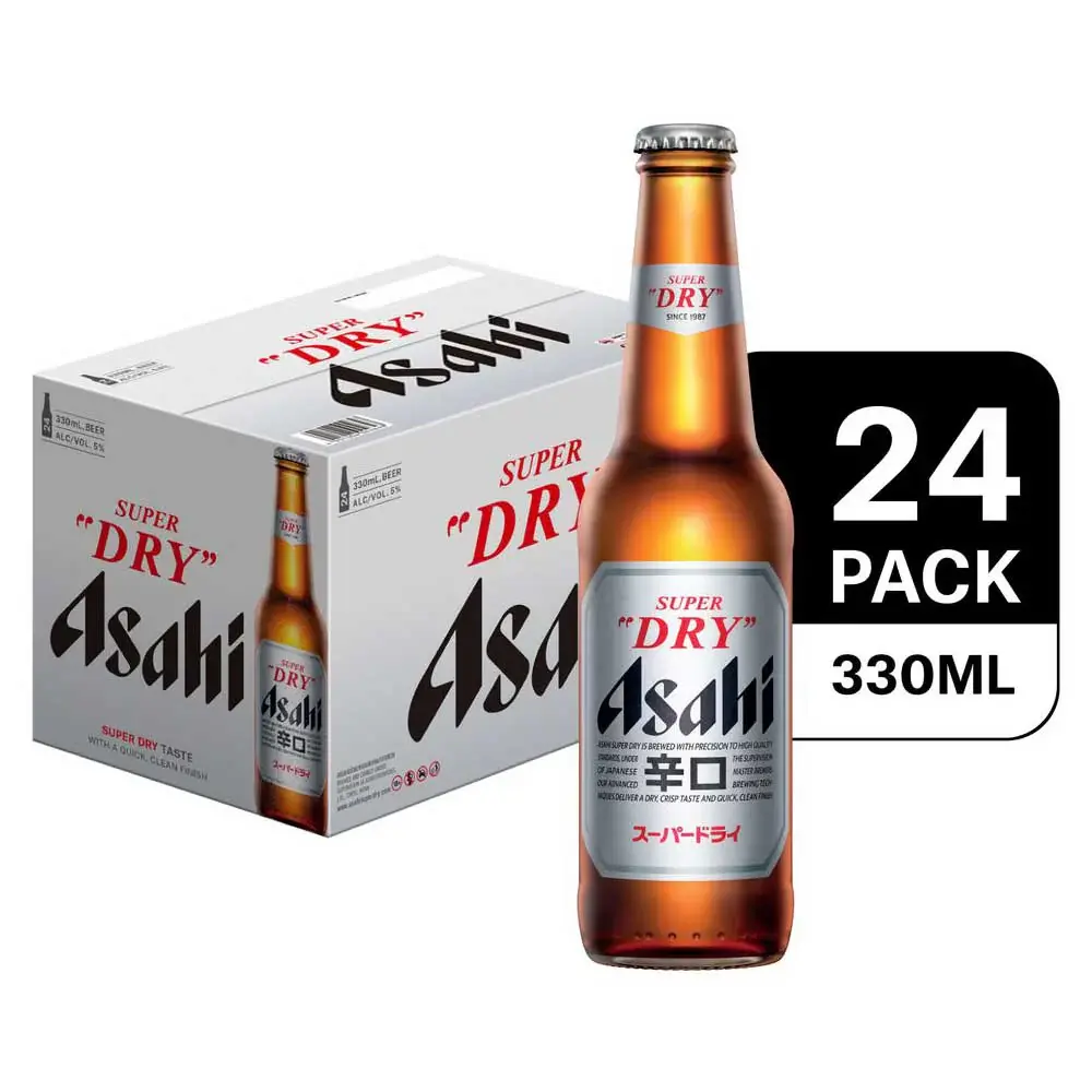 Asahi Super Dry Japanese Bottle - 24 Pack