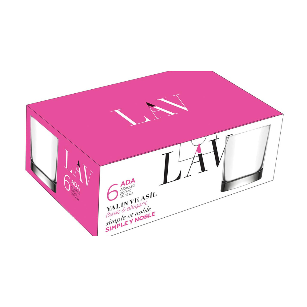 Lav Elegant Glass - 6 Pack