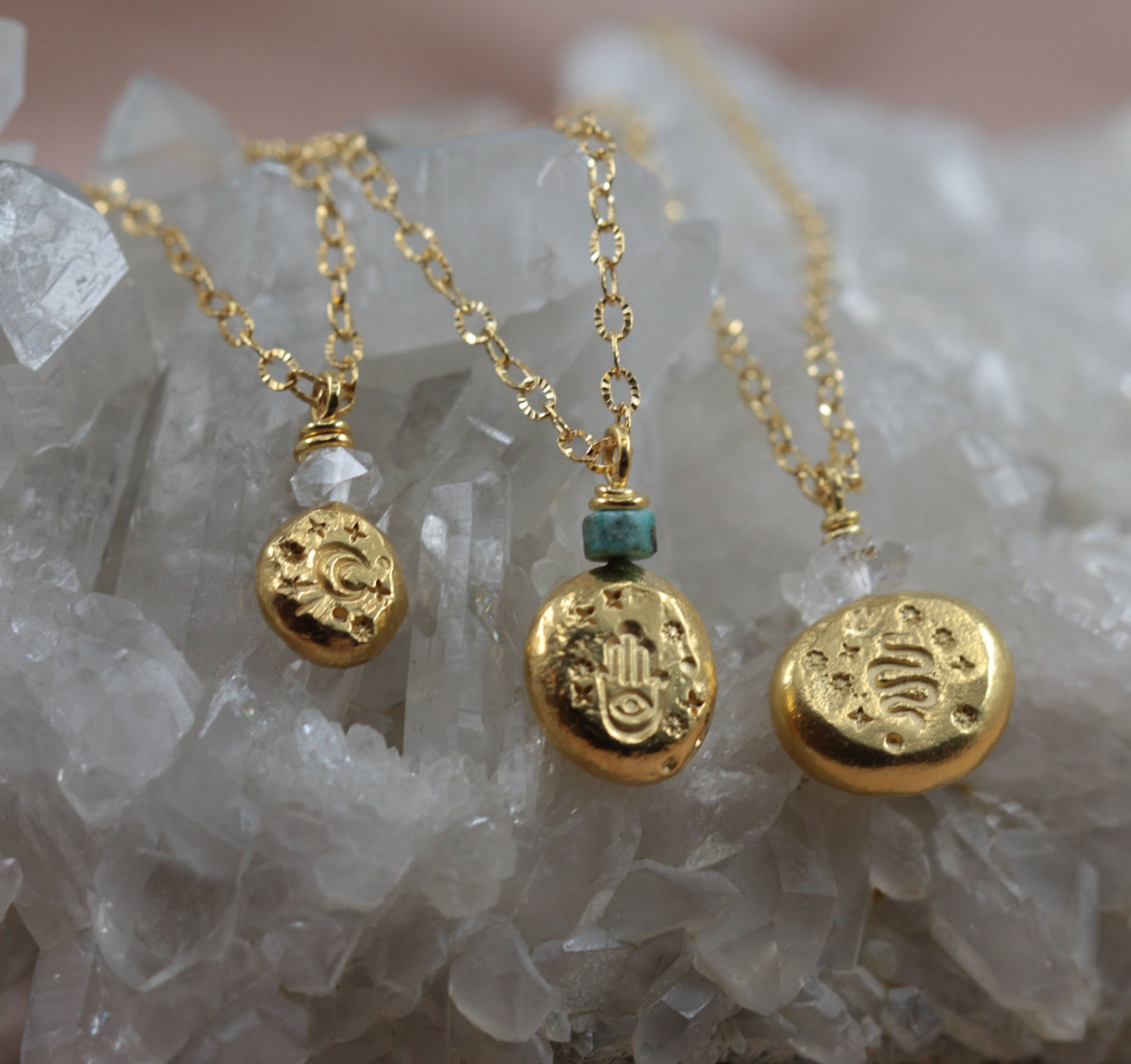 Mini Menace Pendant Necklace - 18k Gold Vermeil