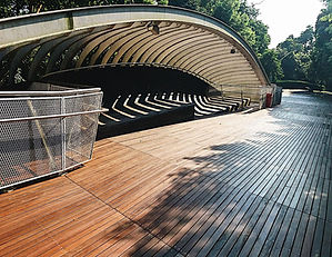 Wooden floor deck