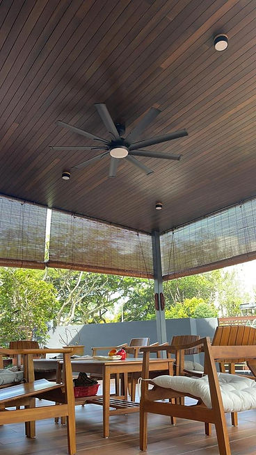 external timber ceiling