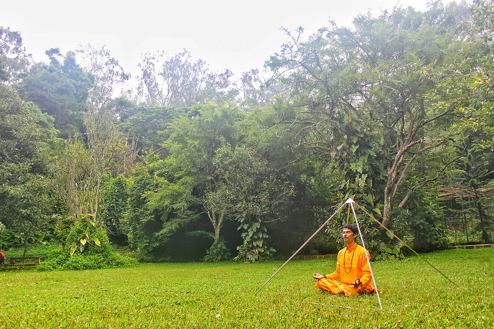 Thumbnail: Deluxe Brass Giza Lite Duty Meditation Pyramid