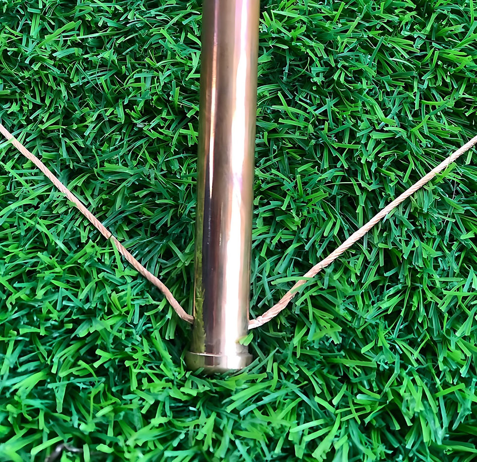 Thumbnail: Copper Lite duty Nubian 4 Feet Meditation Pyramid ( portable ) with shree