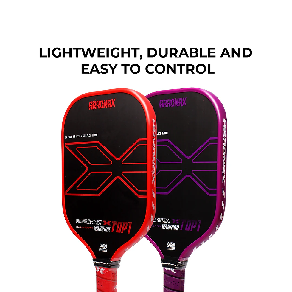 Thumbnail: Arronax Warrior X Top 1 Pickleball Balanced Paddle (16mm) — Light Green