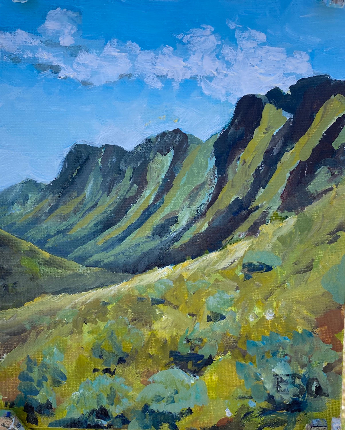 Behind Amaroc 8x10” plein air oil painting 