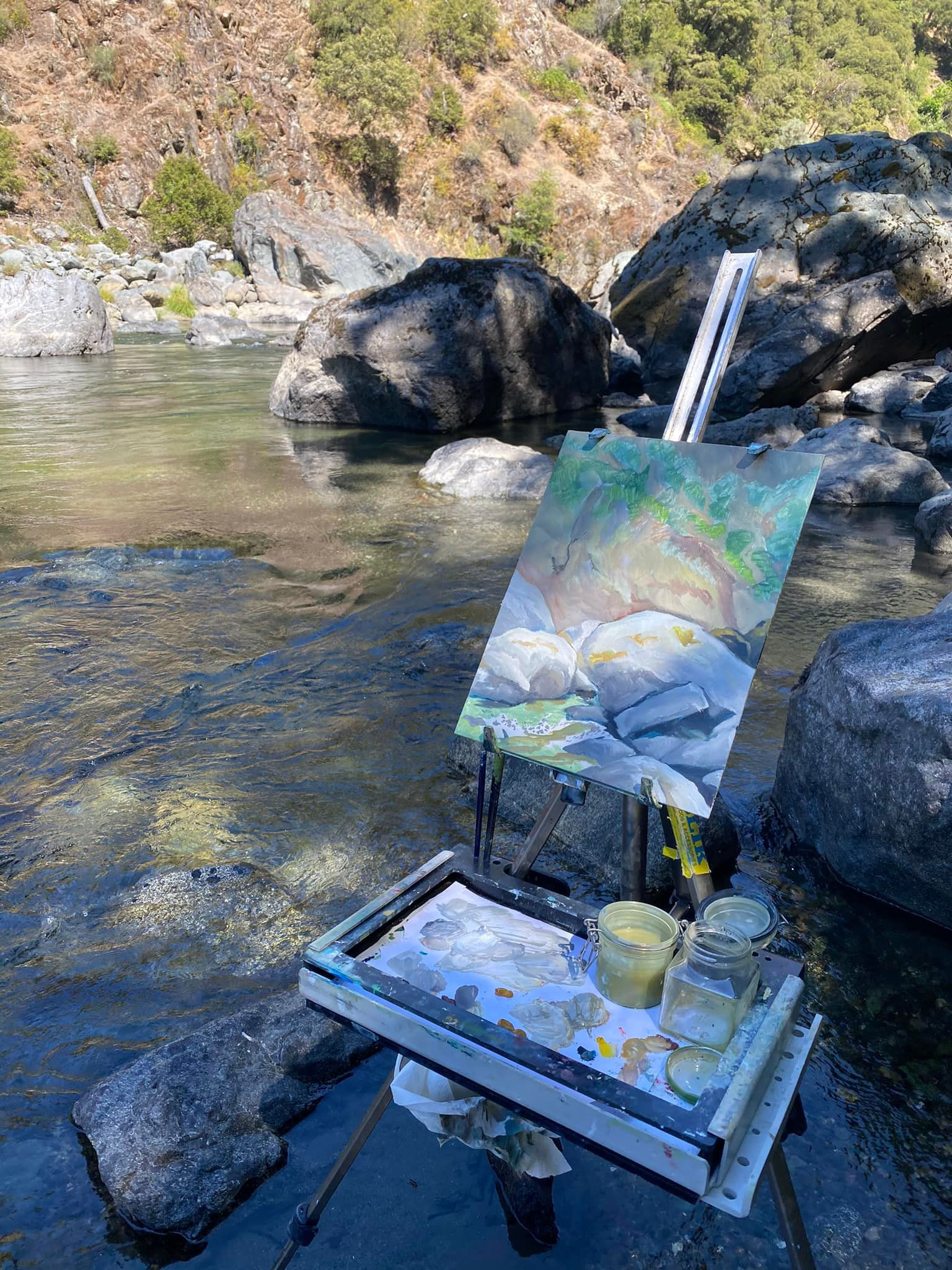 Painting along the Trinity River