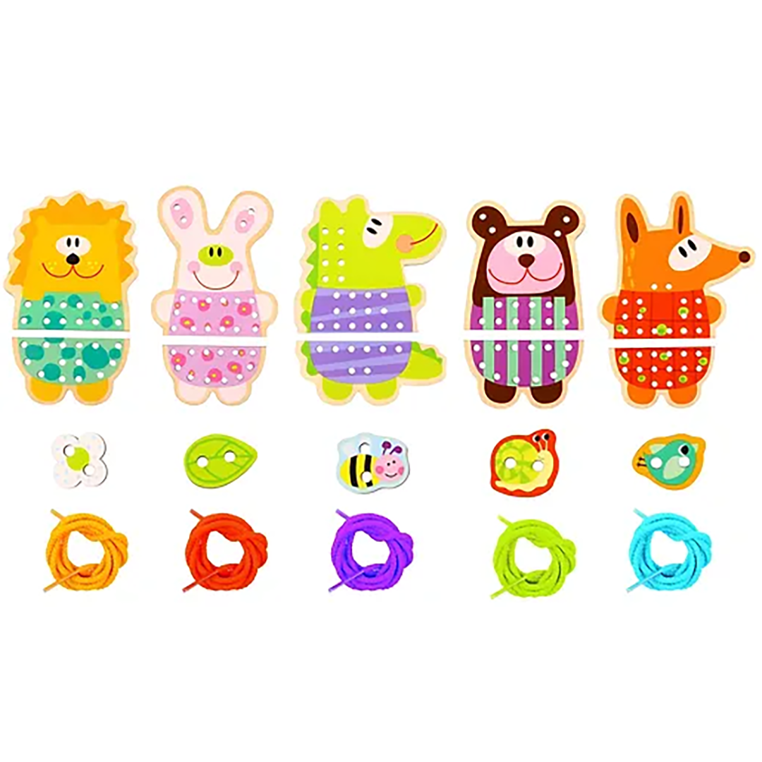 Animalitos Para Enhebrar 5 En 1 X 20 Piezas