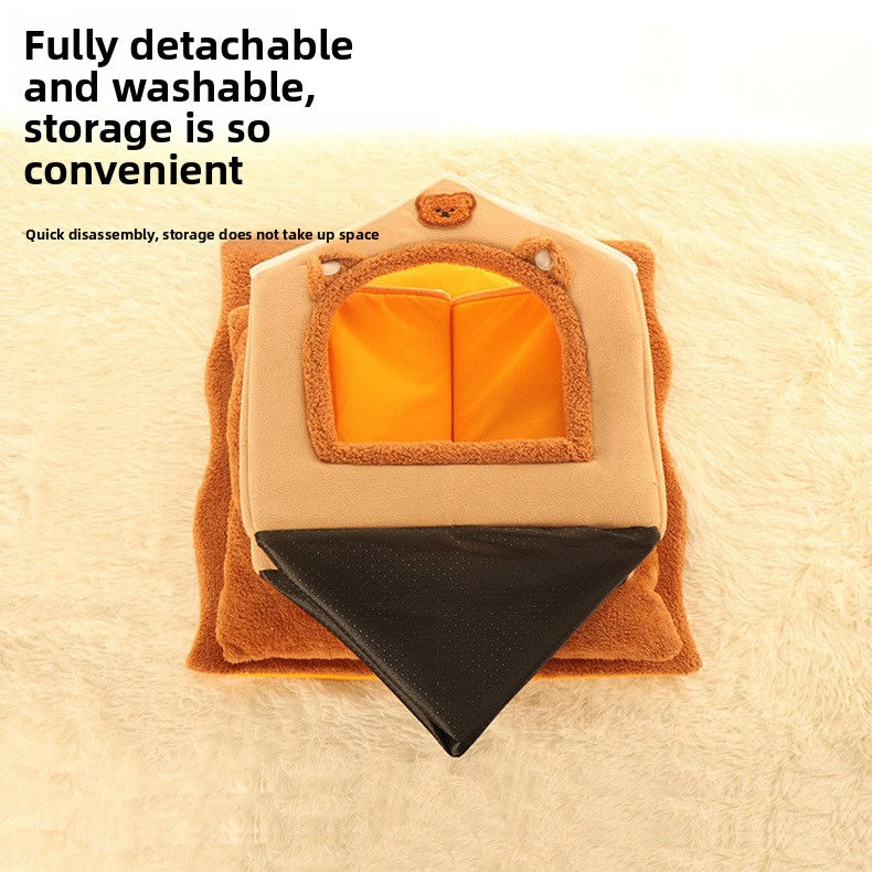 Thumbnail: Fully Detachable And Washable Closed Warm Pet House