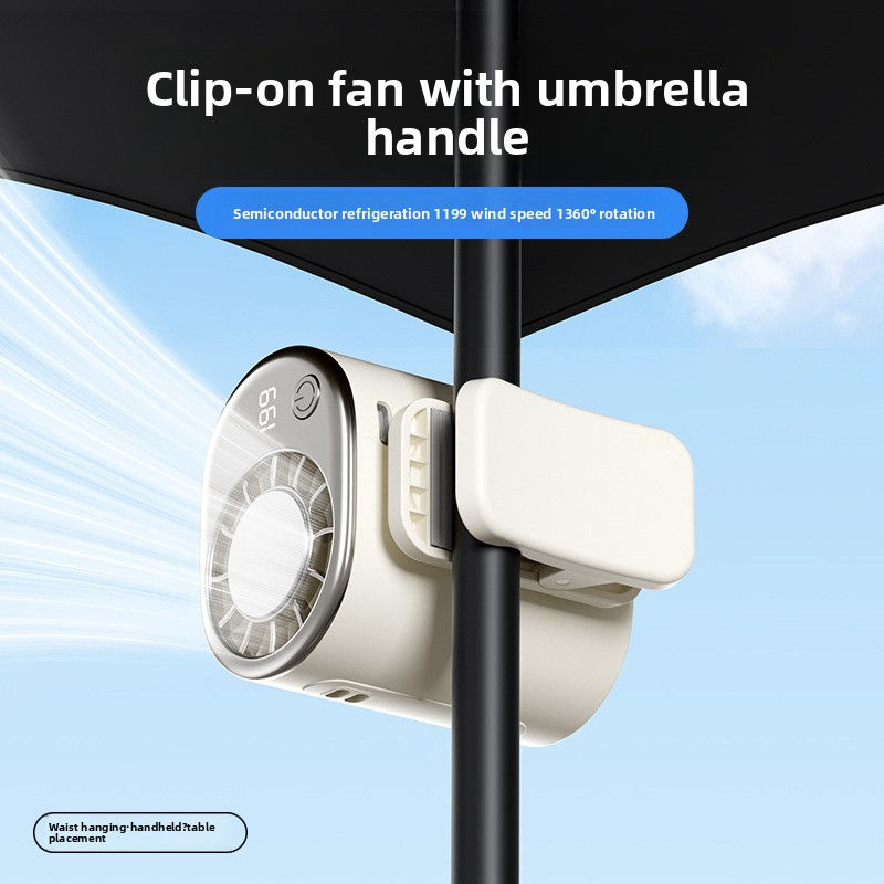 Thumbnail: Portable USB Rechargeable Waist Clip Fan 