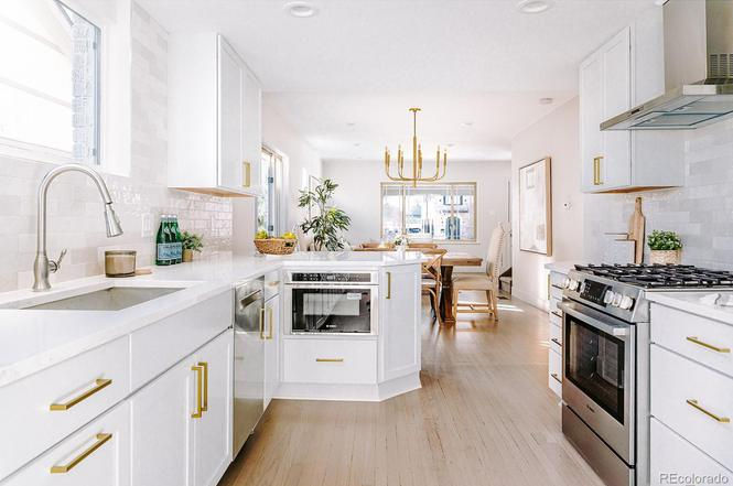 Kitchen overlooking dining room