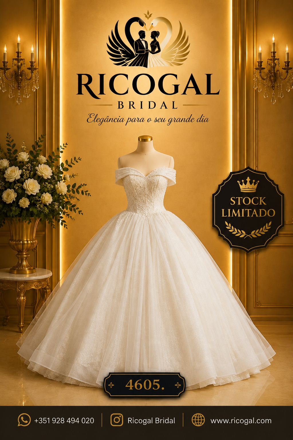 Ricogal RICVNOTH4605 | Vestido de Noiva