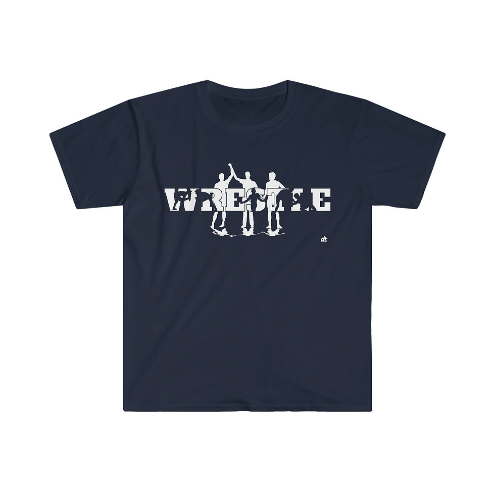 Thumbnail: Wrestler Silhouette Tee Shirt, Wrestler Shadow Tee, Wrestler Tee