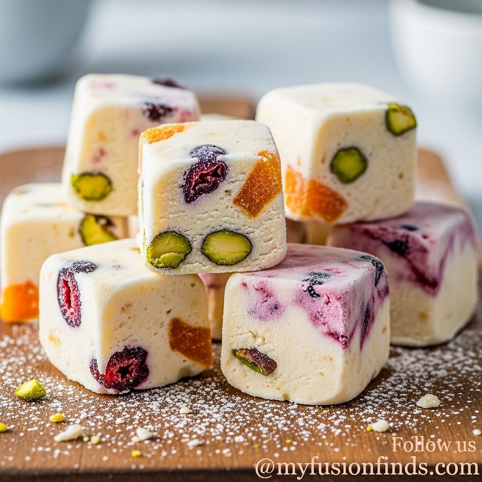 Frozen Yogurt Nougat Bites
