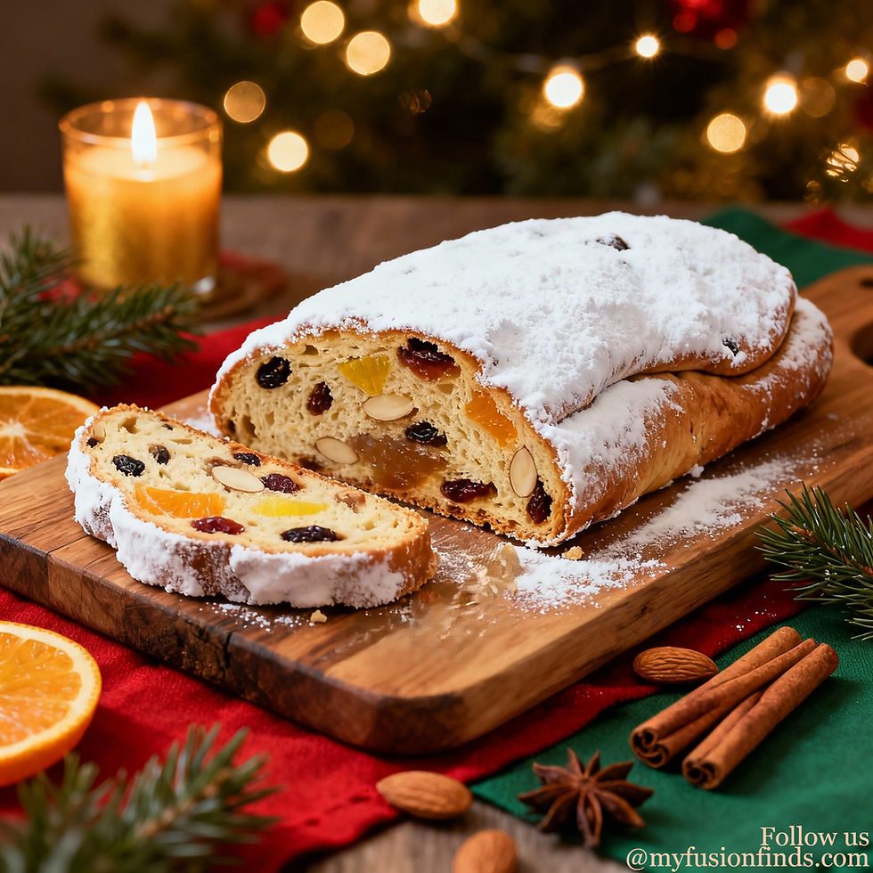 Traditional German Stollen (Christmas Fruit Bread)