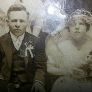 1917 Wedding Portrait of Immigrant Couple