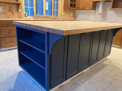 painted island with custom top