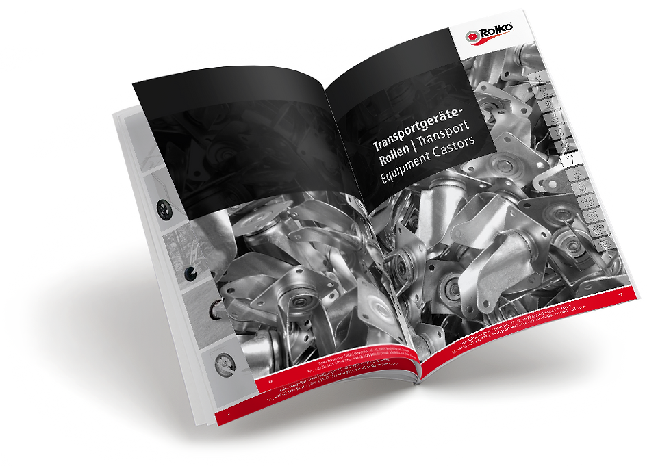 Our catalogue with castors, wheels and accessories for the industry and trade
