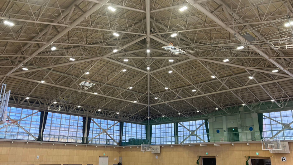 大谷公園体育館　照明器具改修工事