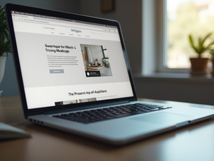 Modern website homepage displayed on a laptop screen for a Denver small business