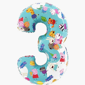 Peppa Pig & Friends Number 3 Balloon