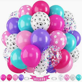 Pink Paw Patrol Colored Balloon Set