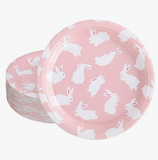 Pink Bunny Plates for Some Bunny is One Birthday Party