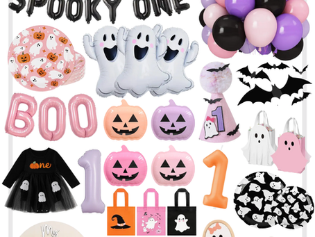 Spooky One Halloween First Birthday Party Inspiration: Invitations, Decorations, Tableware, Party Favors, Gifts, Outfits & More!
