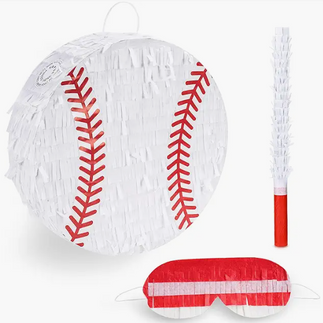 Baseball Pinata for Rookie Year Baseball First Birthday Party