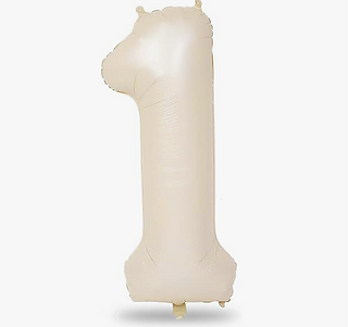 Cream '1' Balloon 40 Inch