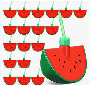 Watermelon Shaped Cups for Birthday Party