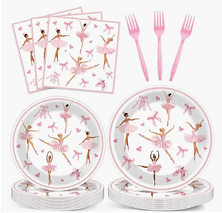 Ballerina Birthday Tableware Bundle