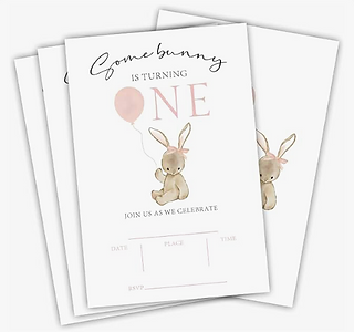 Some Bunny is One Birthday Invitation