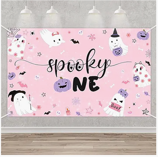 Spooky One Birthday Photo Backdrop