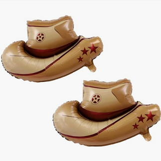 Western Cowboy Hat Balloons for First Rodeo Birthday Party