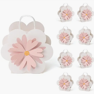 Daisy Floral Party Favor Bags for Garden Birthday Party