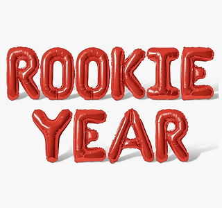 Rookie Year Red Balloon Banner for Rookie Year Baseball First Birthday Party