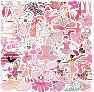 Ballerina Stickers for Birthday Party Favors