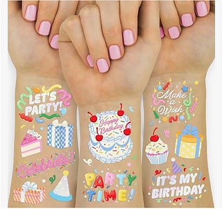 Happy Birthday Temporary Tattoos